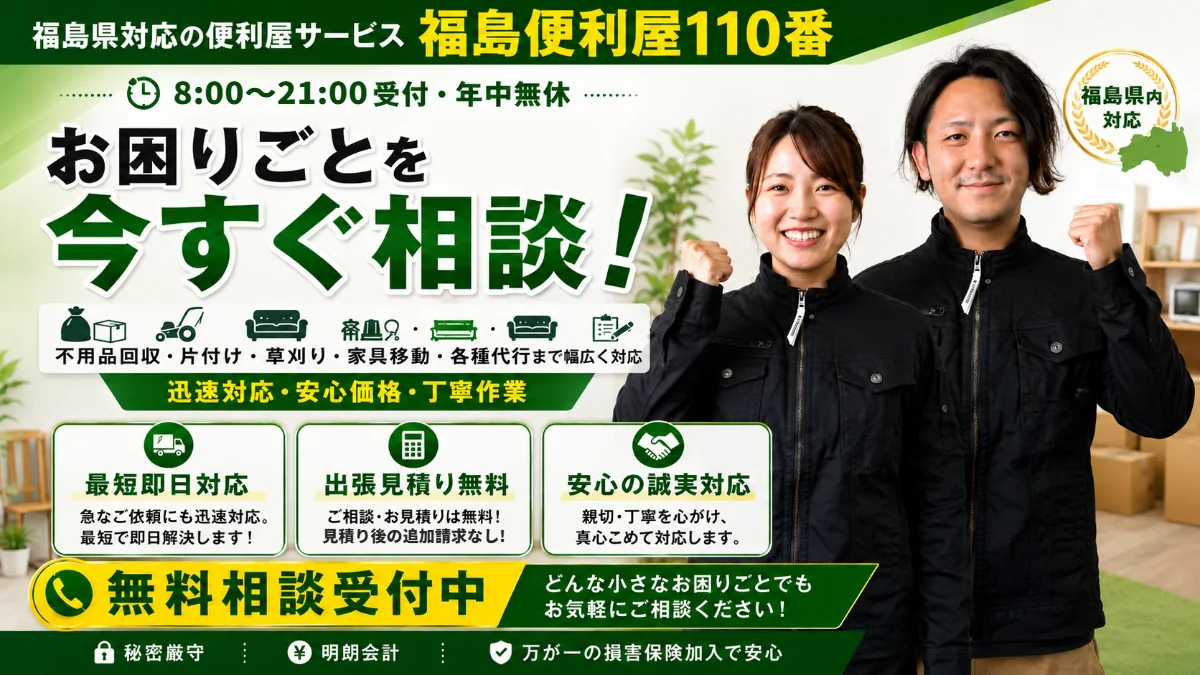 福島便利屋110番のトップビジュアル（PC版）